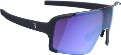 Bbb cycling chester flux lunettes de cyclisme hommes et femmes - lunettes de sport à contraste élevé - lunettes de cyclisme avec lentille flux - anti-buée - bleu noir brillant - bsg-74