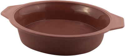 Moule à cake rond Point-virgule en silicone platine silicone vintage marron 24cm