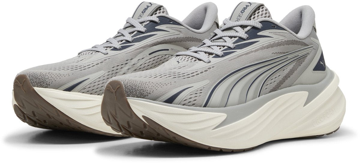 Puma maxima pro chaussures de sport unisexes - gris echo-warm blanc-gomme