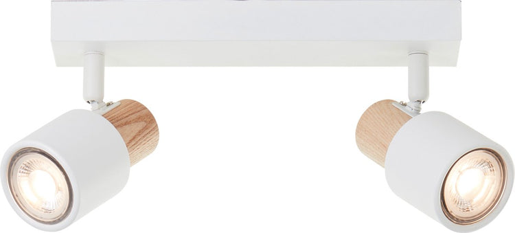 Brilliant pini - spot de plafond faisceau - gu10 max 2x10w - bois blanc