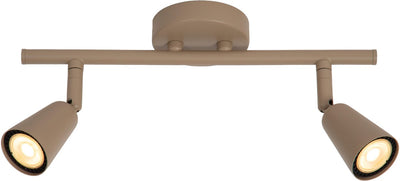 Lucide tiana - applique murale spot - 2xgu10 - taupe | essentiel