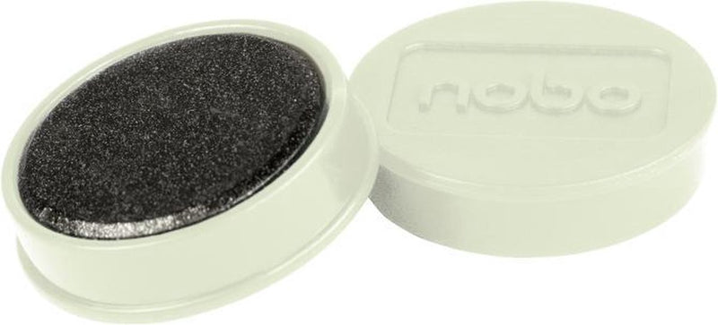 Aimants magnétiques pour tableau blanc Nobo - pack de 10 - aimants 38 mm - blanc