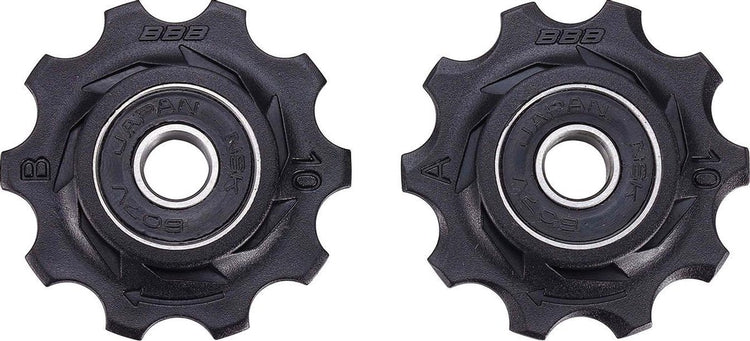 Roues de dérailleur de vélo Bbb shimano, campagnolo sram - 7 vitesses, 8 vitesses, 9 vitesses, 10 vitesses - durables - noir - 10t - rollerboys bdp-01