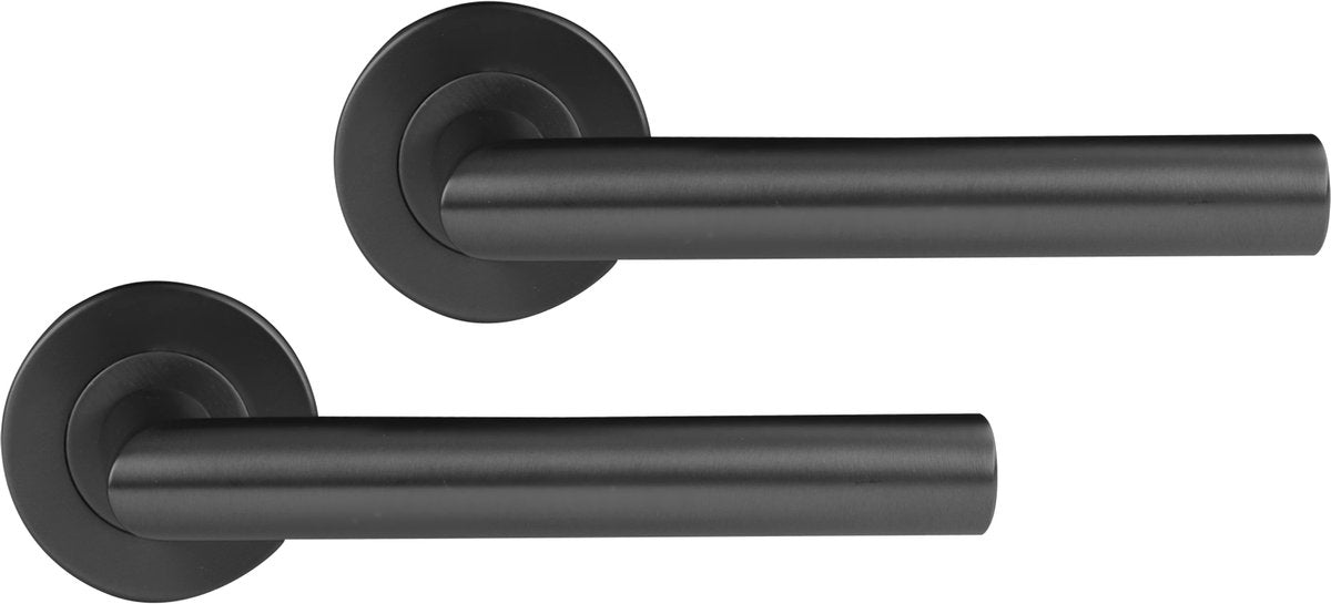 Différence | poignée de porte amsterdam | rosace - ronde | bronze à canon