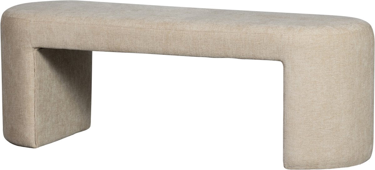 Banc Woood Jacob - chenille - naturel - 46x130x46