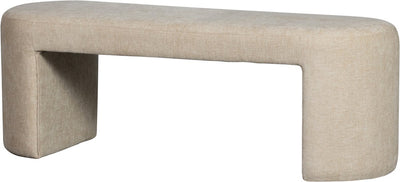 Banc Woood Jacob - chenille - naturel - 46x130x46