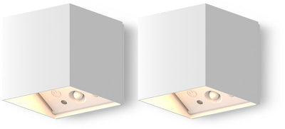 Applique Calex falerna - 2 pièces - rechargeable - éclairage de jardin haut et bas - lumière indirecte - dimmable - blanc