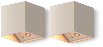 Applique Calex falerna - 2 pièces - rechargeable - éclairage de jardin haut et bas - lumière indirecte - dimmable - sable