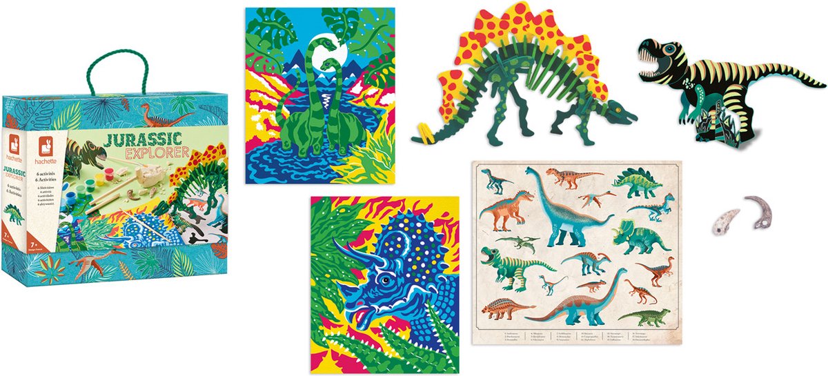Janod - hachette - explorateur jurassique - valise de voyage dinosaure