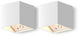 Applique Calex falerna - 2 pièces - rechargeable - éclairage de jardin haut et bas - lumière indirecte - dimmable - blanc