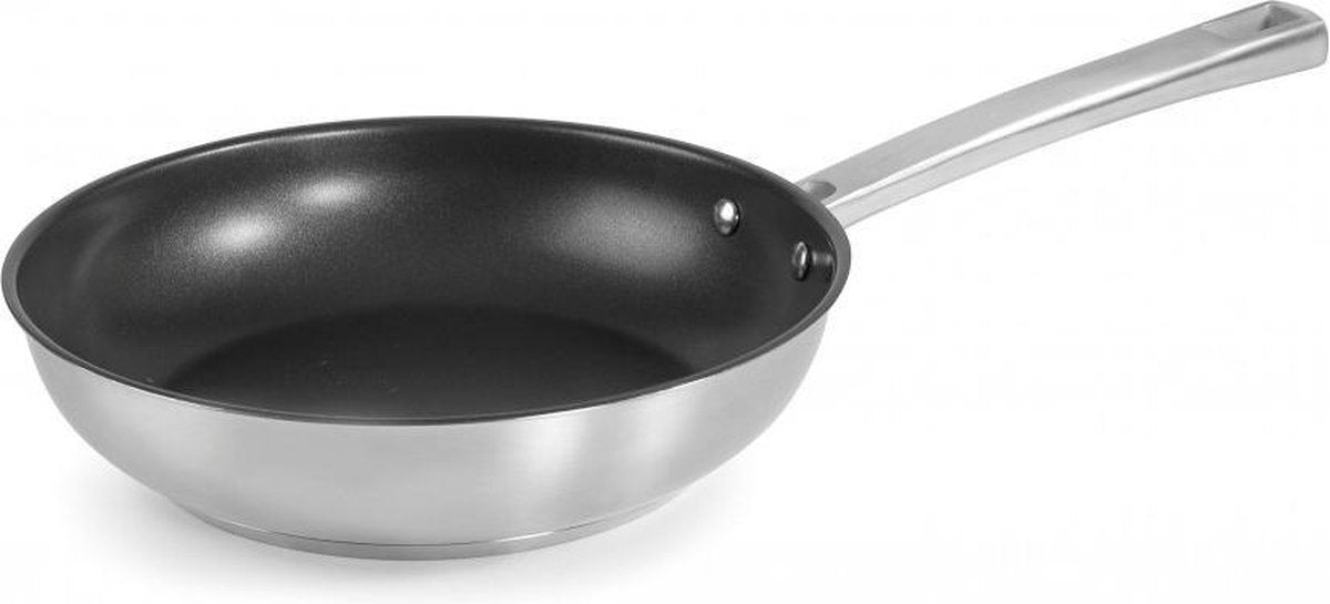 Poêle foodie Lacor avec revêtement antiadhésif - dessus ø 24cm - inox