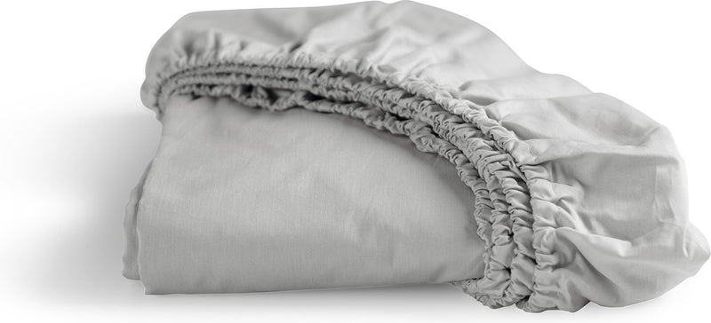 Cendrillon - week-end - drap housse - 1 personne - 100% coton - 80x210 cm - jusqu'à 25 cm de hauteur de matelas - gris clair