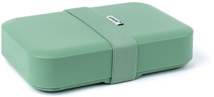 Amuse lunch box grande sauge - boîte à pain avec élastique - boîte à pain - réglable en hauteur - sans BPA - vert - 900ml