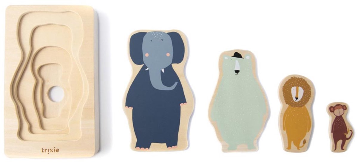 Trixie Wooden 4 couches Puzzle Animaux, 5e.