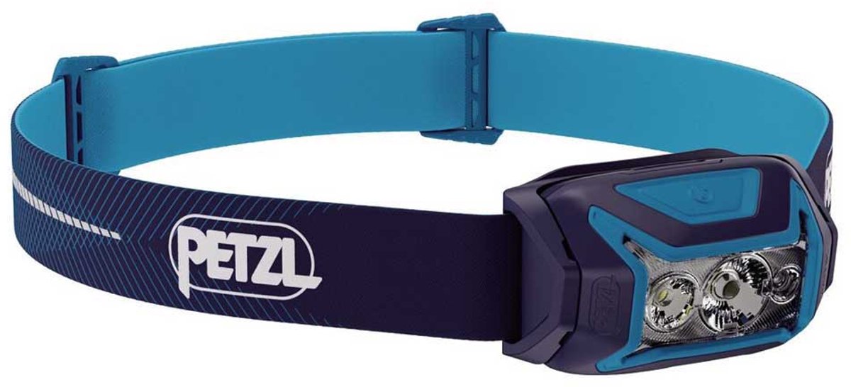 Petzl actik core - lampe frontale - 625 lumens - rechargeable et légère - pour la marche, la course et le camping - bleu