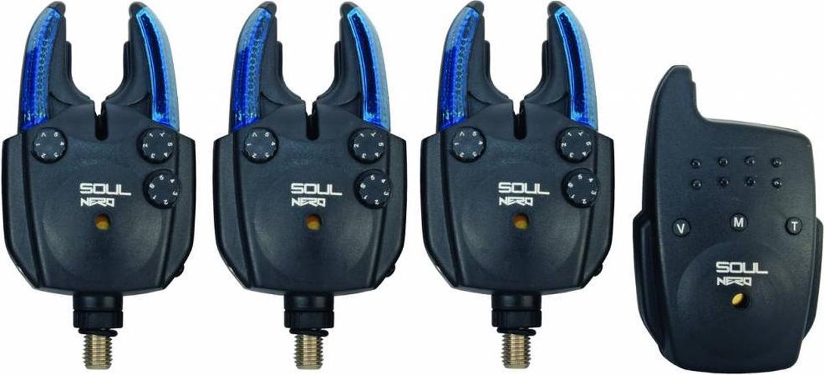 Ensemble d'indicateurs de touche Soul nero 3+1 - ensemble d'alarmes de touche extensible avec étui de luxe
