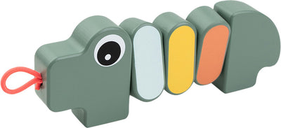 Fait par le cerf en bois tournant jouer Croco Green