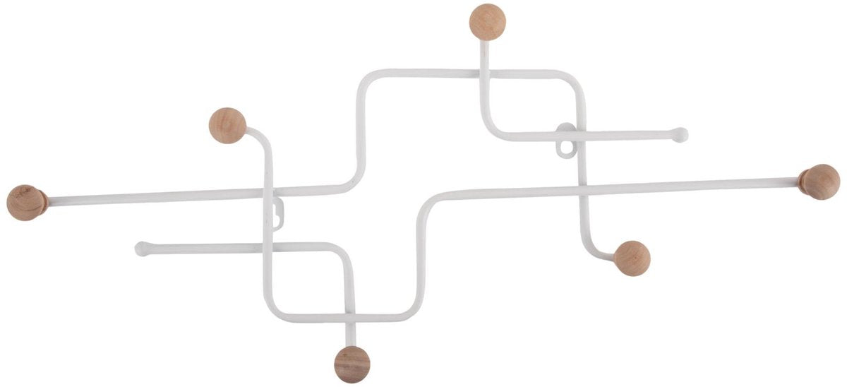 Present time Porte-manteau metro - blanc mat - 60,5x4x26,5cm - moderne