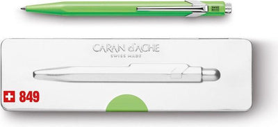 Stylo bille Caran d'ache 849 popline vert fluo