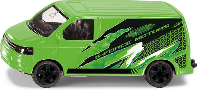 Voiture jouet Siku VW Transporter modèle miniature multicolore.