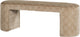 Banc design Woood Jacob - tissu tissé - naturel - 46x130x46