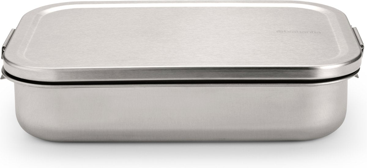 Brabantia make take lunch box boîte à pain - grande - acier inoxydable