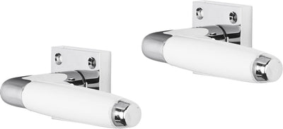 Poignée de porte Impresso - durban - pour l'intérieur - carrée avec vis - chrome - blanc - 2 pièces