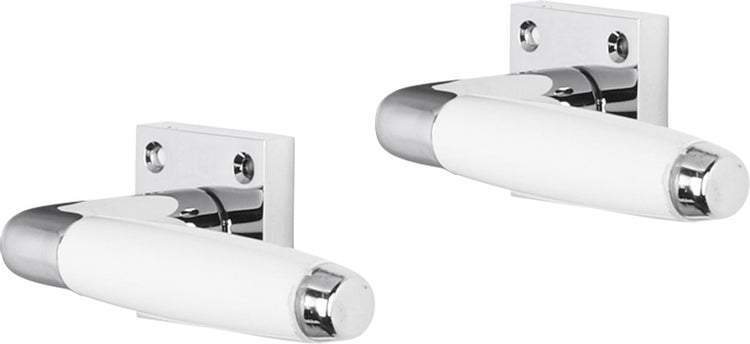 Poignée de porte Impresso - durban - pour l'intérieur - carrée avec vis - chrome - blanc - 2 pièces