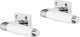 Poignée de porte Impresso - durban - pour l'intérieur - carrée avec vis - chrome - blanc - 2 pièces