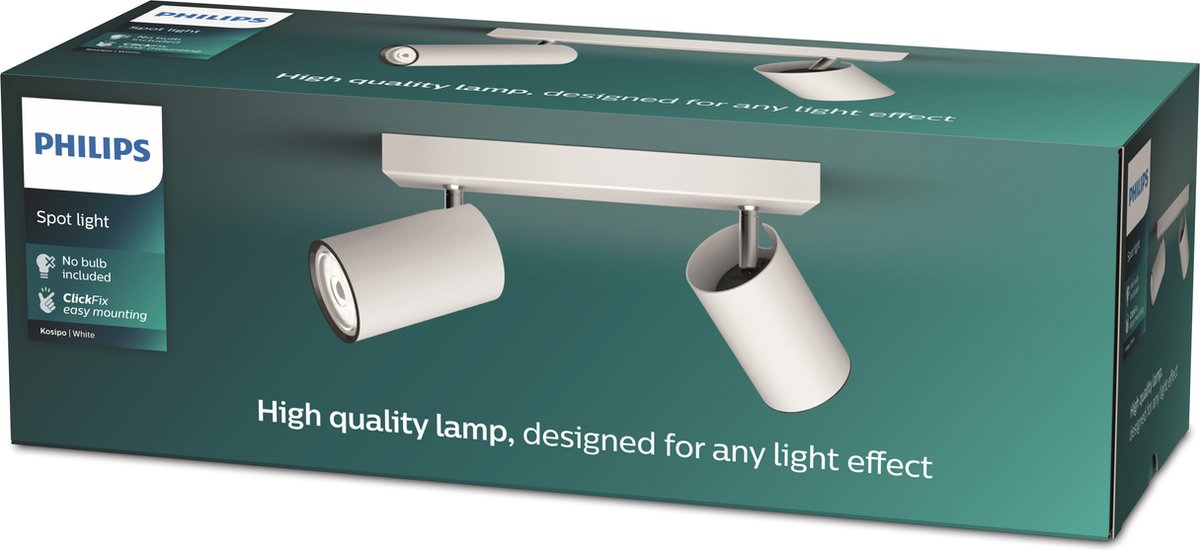 Spot en saillie Philips LED Philips Kosipo - 2 lumières - blanc