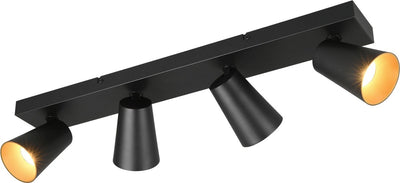 Trio Sharp - spot - noir mat - excl. 4x gu10 4,9 w - montage au plafond
