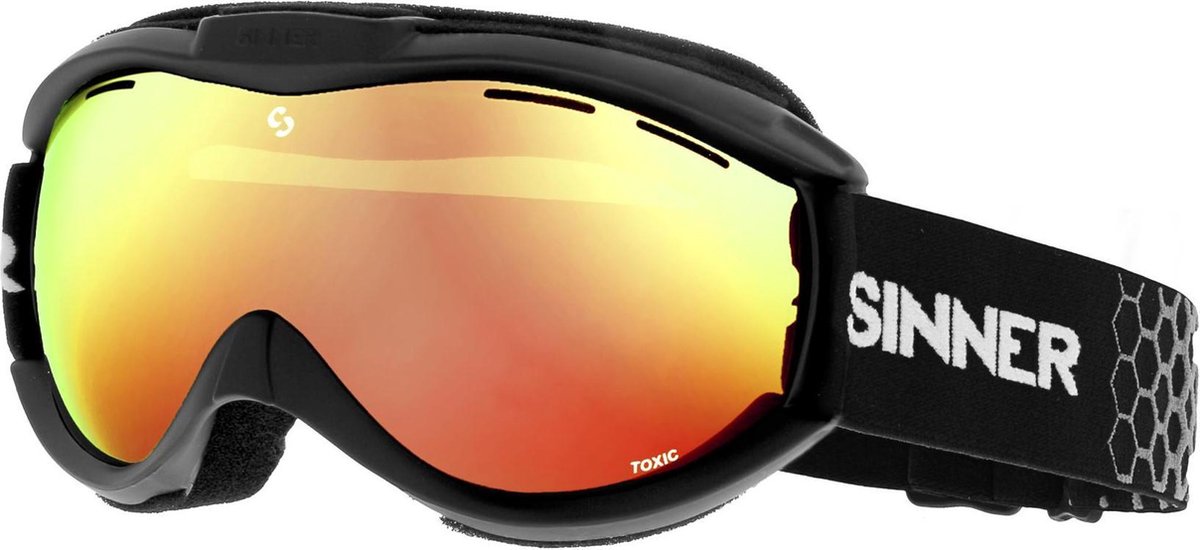 Masque de ski Sinner Toxic - noir - écran orange