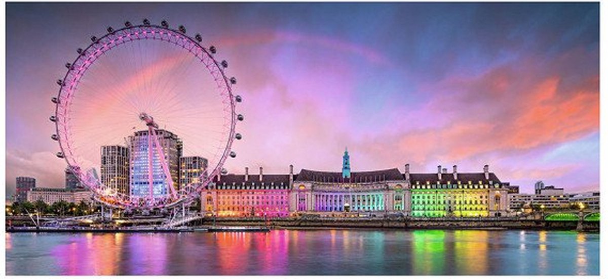 Ravensburger Jigsaw Puzzle Kunterbuntes Londres, 2000e.