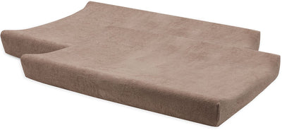 Housse de matelas à langer Jollein - 50x70cm - tissu éponge - café au lait - 2 pièces