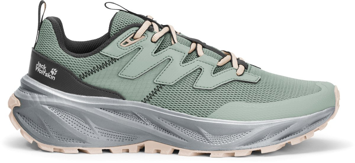 Jack wolfskin ps trail low w bottes de randonnée femme-vert zinnia