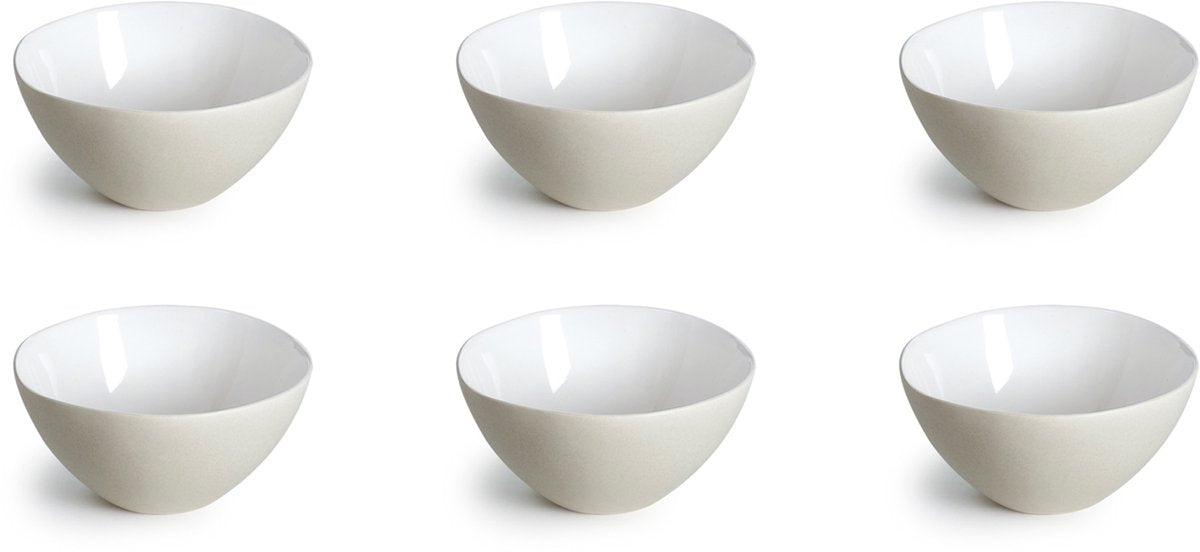 Médard de noblat - oslo blanc - petit bol 13 cm - 6 pièces - grès
