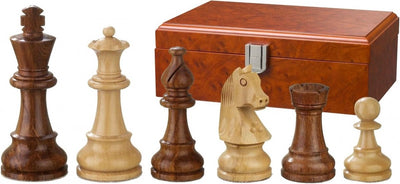 Pièces d'échecs lestées Philos Staunton, hauteur roi 95 mm, avec boîte de rangement de luxe