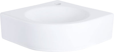 Fontaine d'angle Differnz Cleo - céramique blanche - 30 x 30 x 10 cm