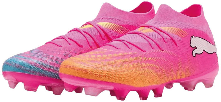 Puma future 9 match fg ag chaussures de sport unisexes - poison rose-sun stream-bright aqua- blanc