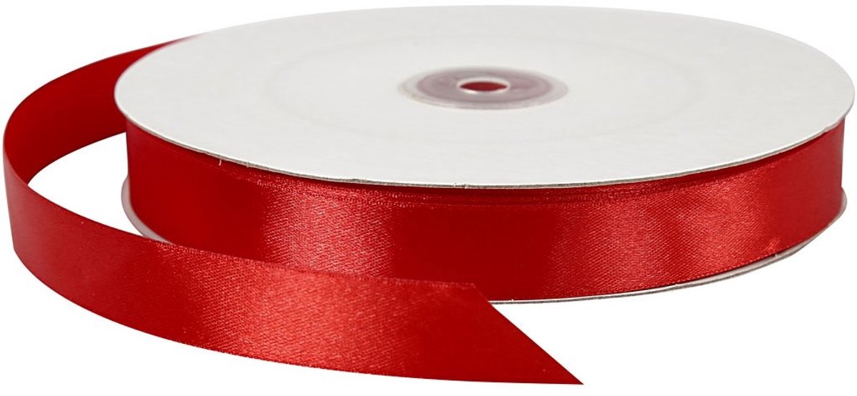 Creativ Company Satin Ribbon Red, 100m