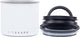 Design planétaire - paysage aérien - grains de café - bocaux de conservation - vide - café - acier - blanc mat - 250 grammes