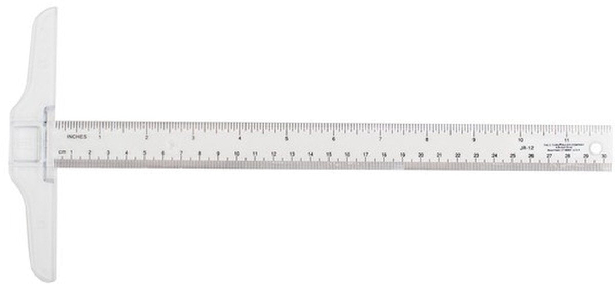 Règle en T Westcott - triangle à dessin - 30cm - transparent - ac-jr12