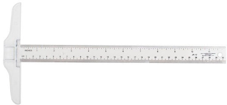 Règle en T Westcott - triangle à dessin - 30cm - transparent - ac-jr12