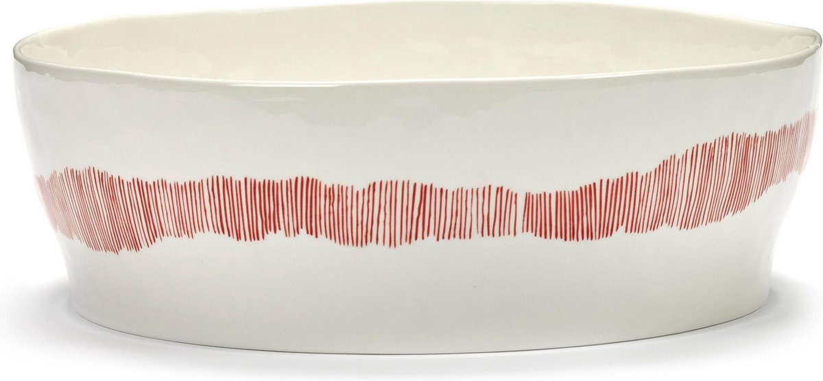 Serax - festin ottolenghi - saladier - blanc rouge - 28 ø