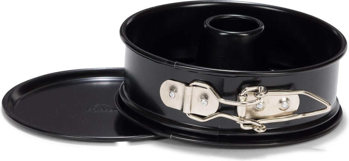 Moule à charnière Patisse avec insert turban 12 cm acier noir - moule à cake