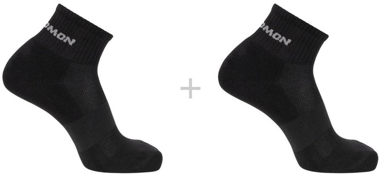 Salomon - chaussettes évasion | Paquet de 2 | chaussettes cheville | taille l 42-44 - noir