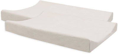 Housse de matelas à langer Jollein - 50x70cm - tissu éponge - flocons d'avoine - 2 pièces