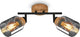 Briloner - hema - spot, avec bois, verre fumé, 2x e27 max. 10w
