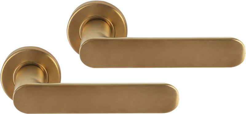 Différence | Poignée de porte Eindhoven | rosace ronde | or