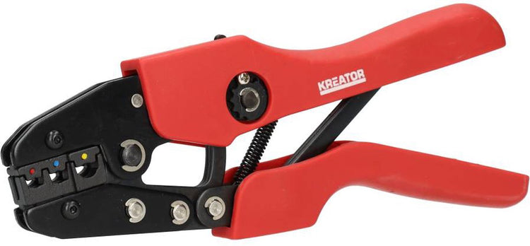 Pince à sertir Kreator pour cosse de câble isolée 0,5-6 mm2 profi 230 mm (krt615112)